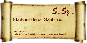 Stefanidesz Szabina névjegykártya
