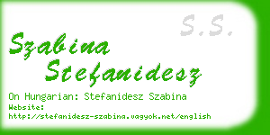 szabina stefanidesz business card